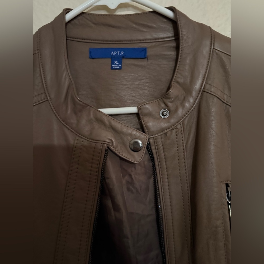 Apt. 9 Women's Brown Leather Jacket